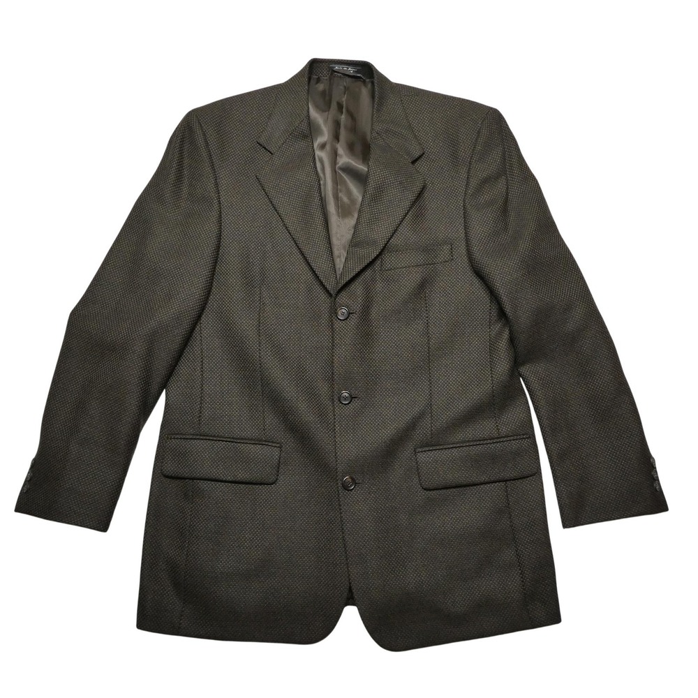 Bernhard Altmann Blazer Mens 42L Brown Check Wool Tweed Sport Coat Jacket